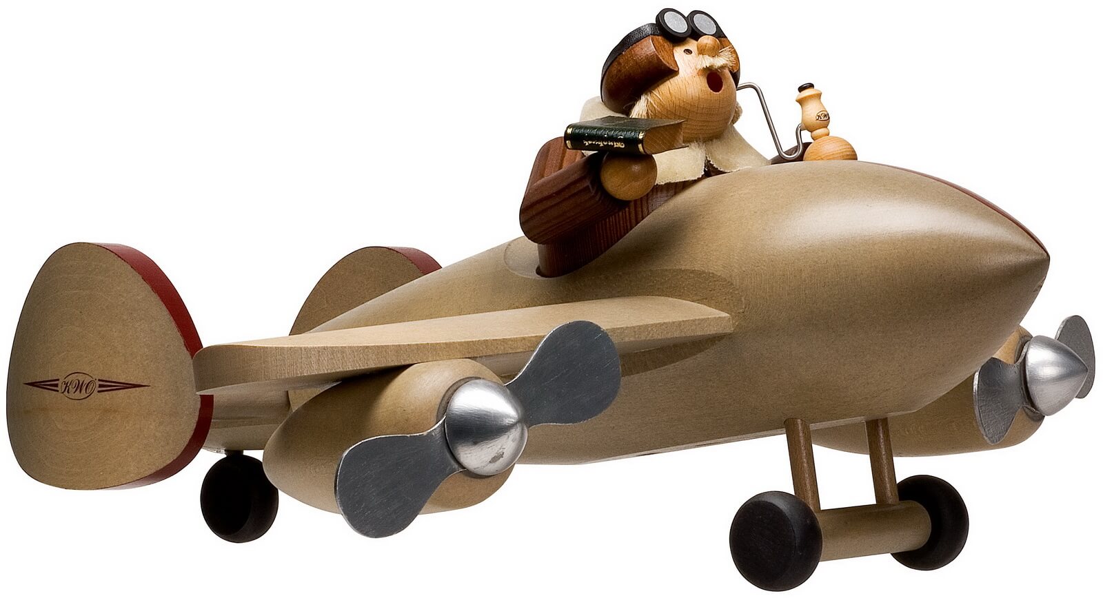 Smoking man pilot with airplane, 40 cm from KWO