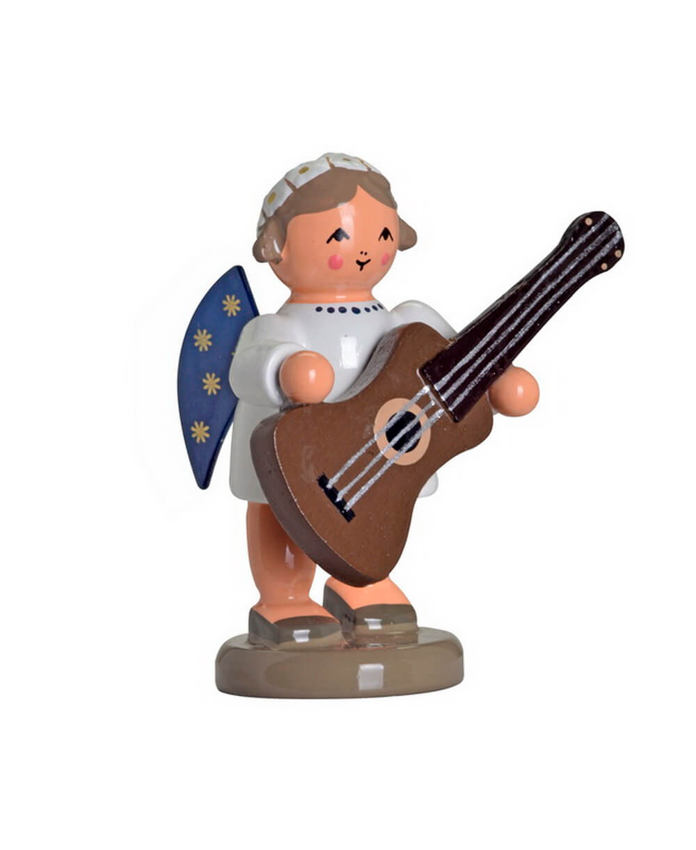 Christmas angel with guitar, 5 cm by KWO