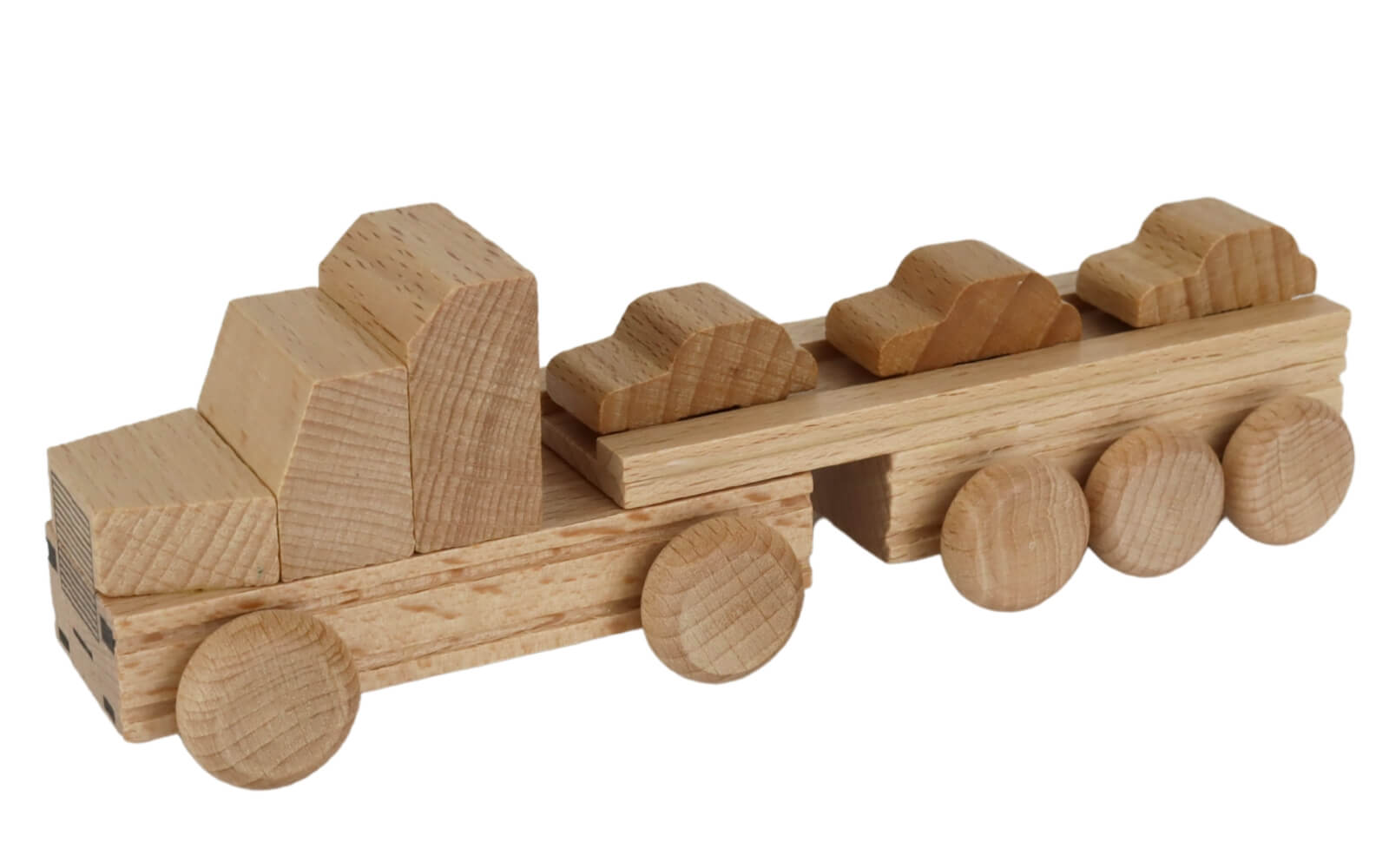 wooden toy US truck car transporter, nature by Ebert GmbH_2