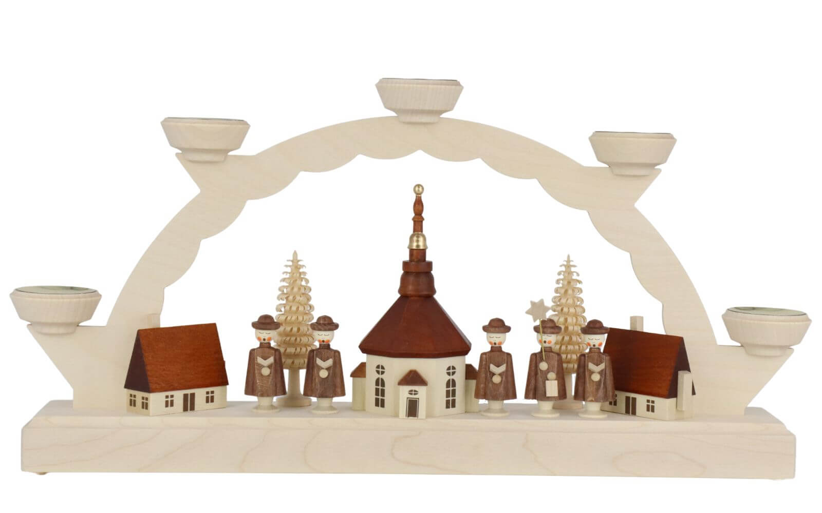 Candle arch Seiffen village with currende for wax candles by SEIFFEN.COM_2