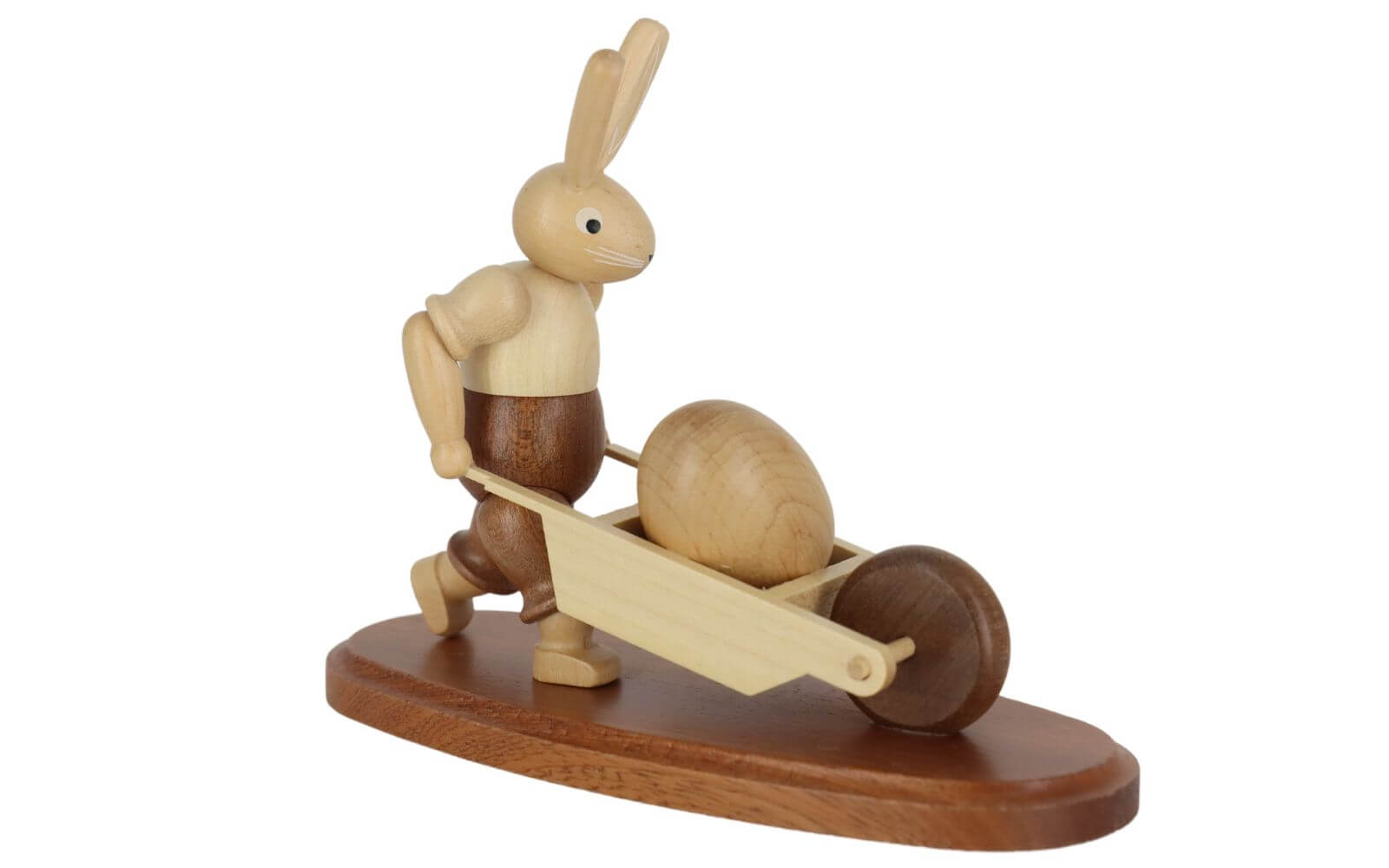 Rabbit with wheelbarrow, 11 cm, natural by Müller Kleinkunst_2
