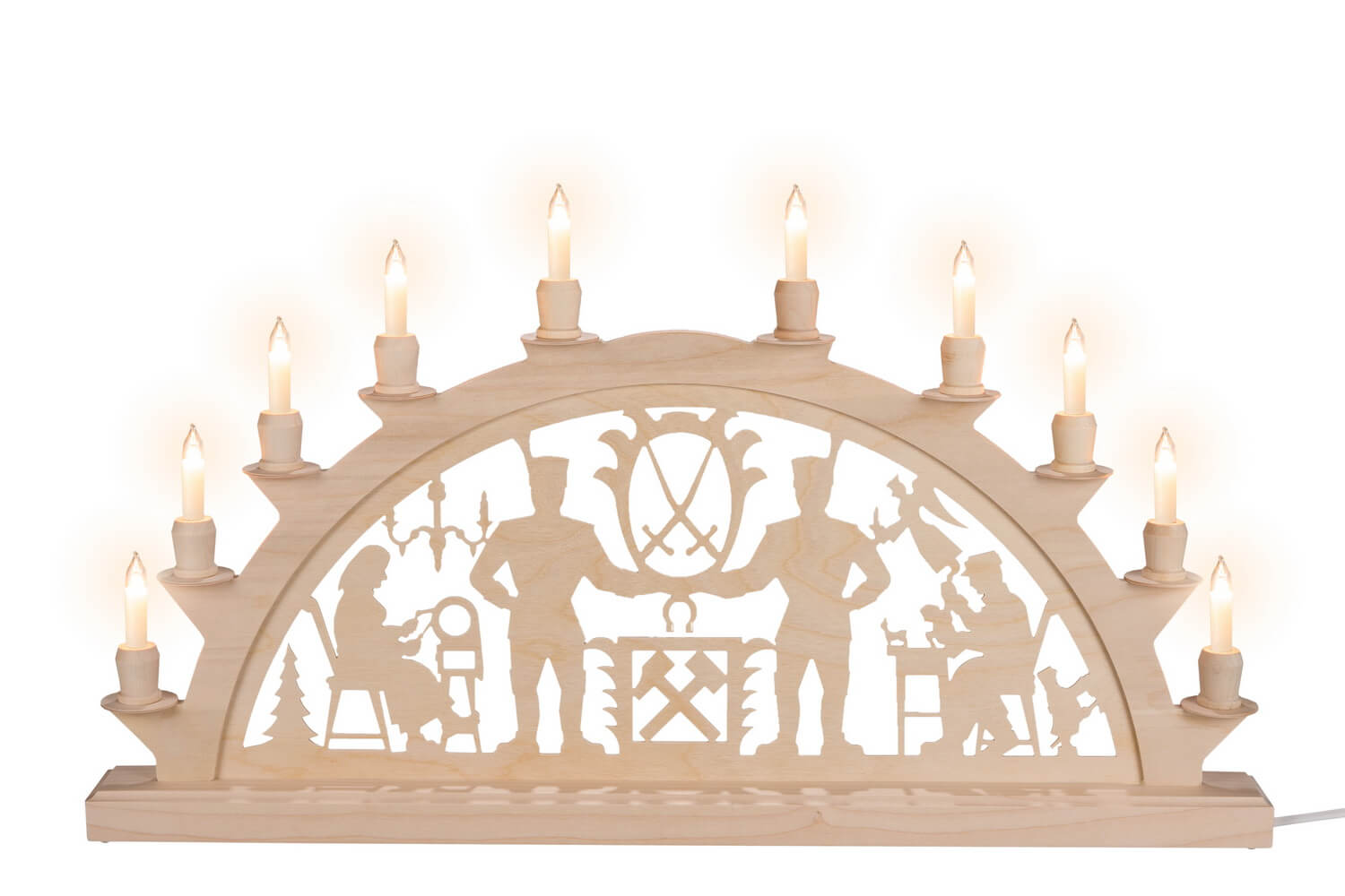 Candle arch Schwarzenberger with 10 small shaft candles by SEIFFEN.COM