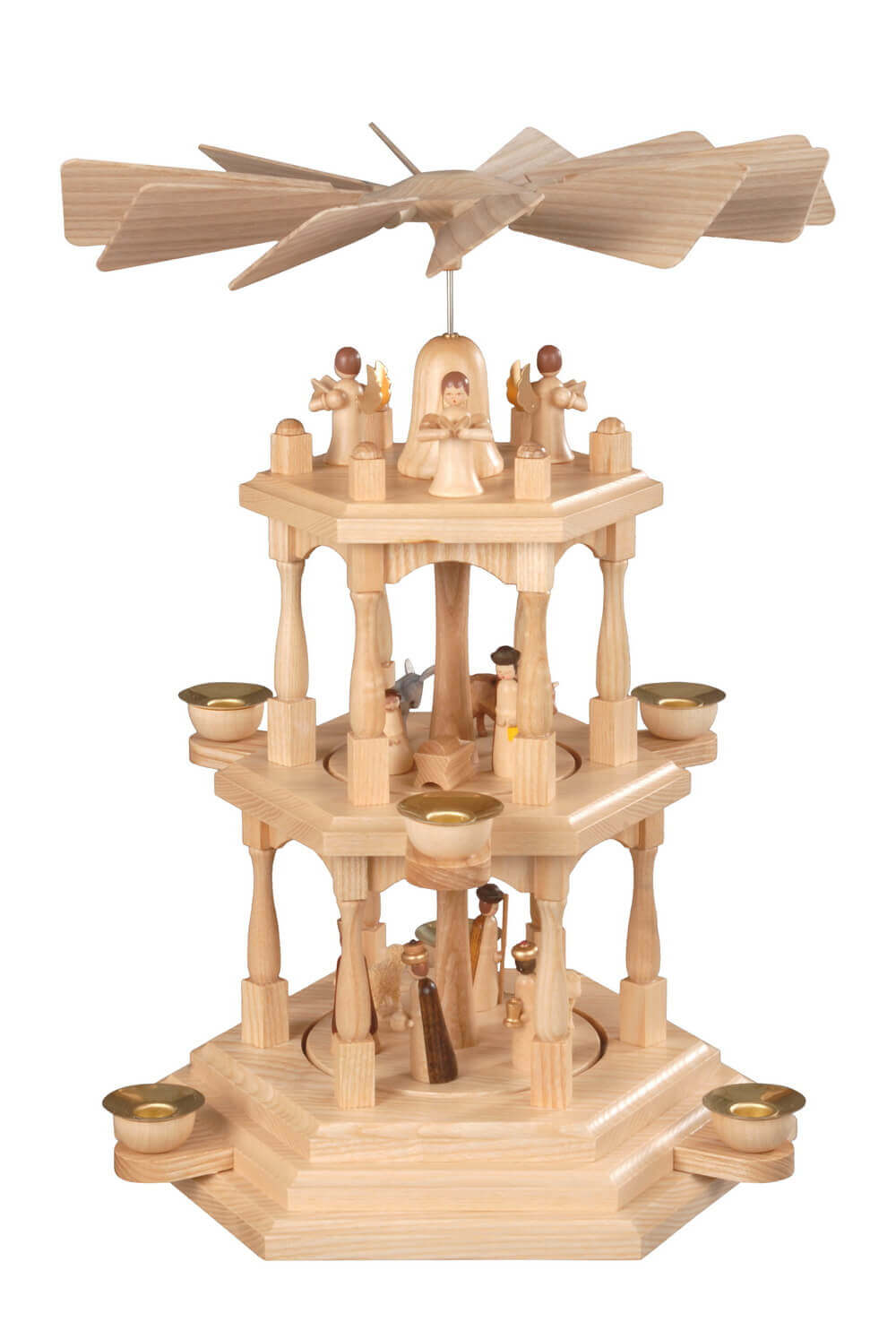 Christmas pyramid Holy Family, 41 cm by Albin Preißler