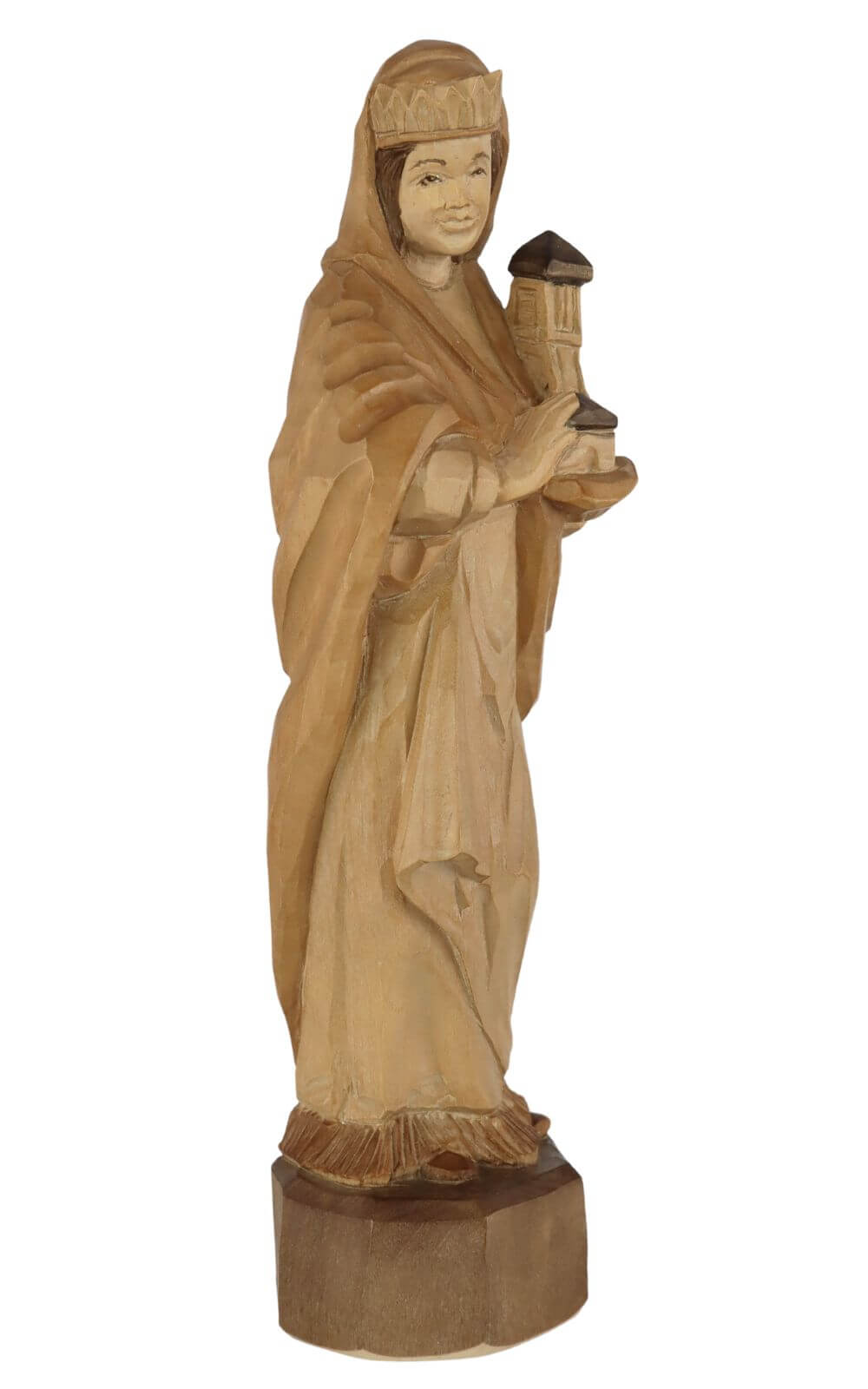 Heilige Barbara, 32 cm, coloured by Schnitzkunst aus dem Erzgebirge_1