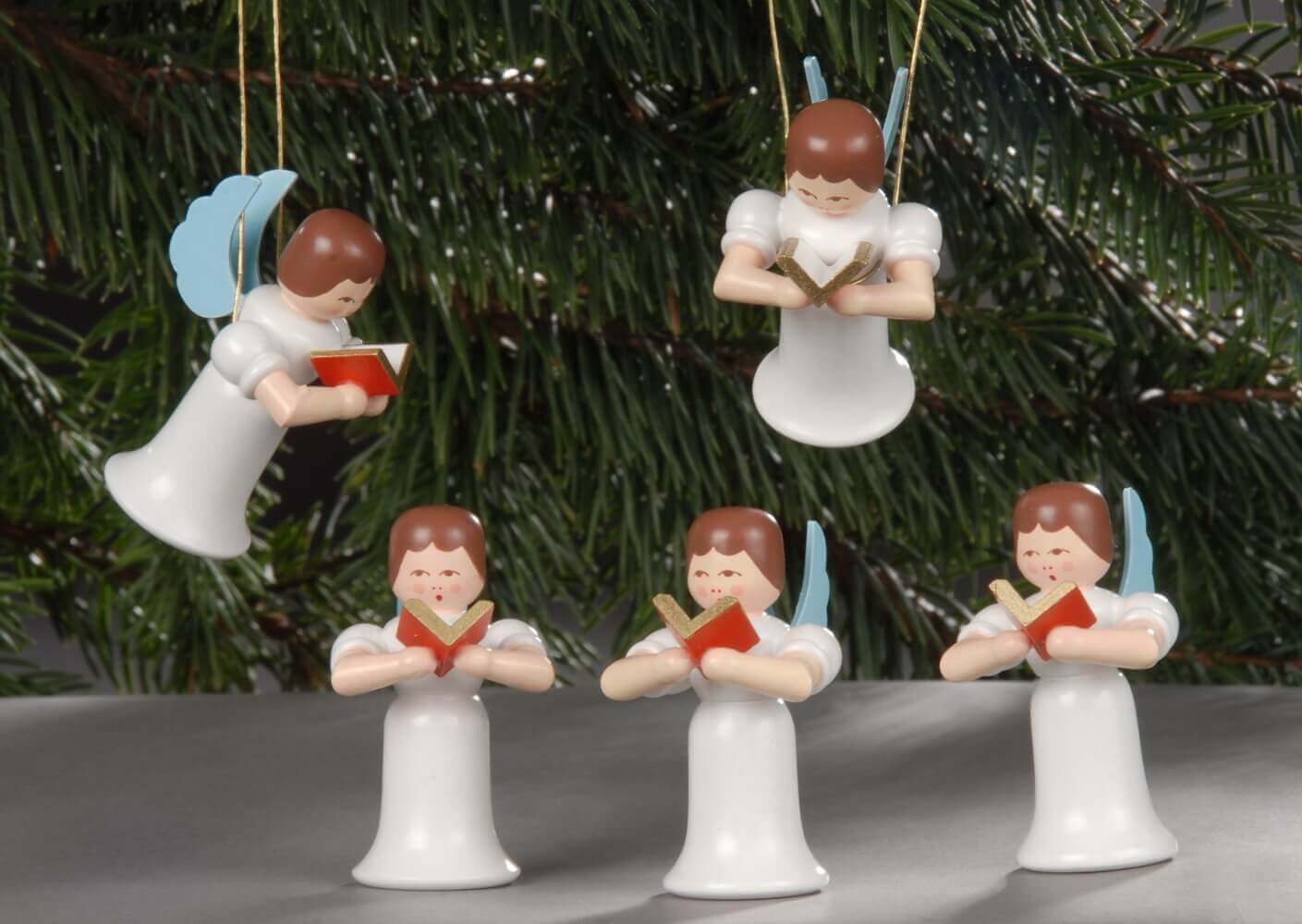 Christmas tree decoration angel with hymnal, 5 pieces by Albin Preißler_pic1