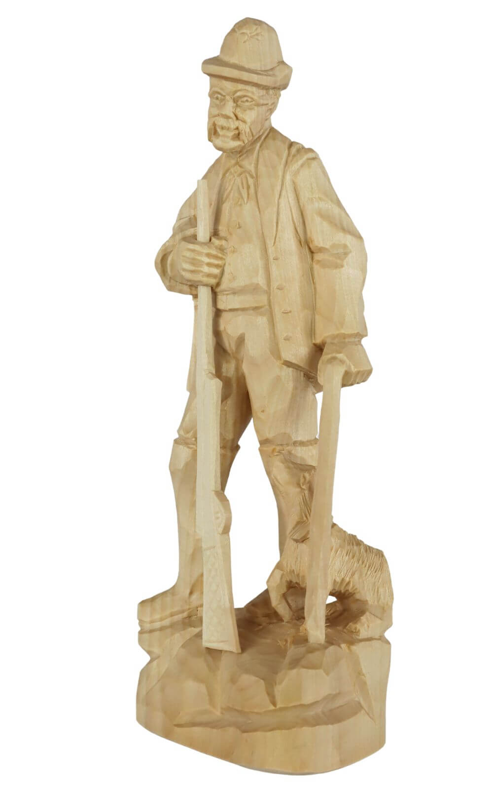 Stülpner Karl with dog, 20 cm, natural by Schnitzkunst aus dem Erzgebirge_1