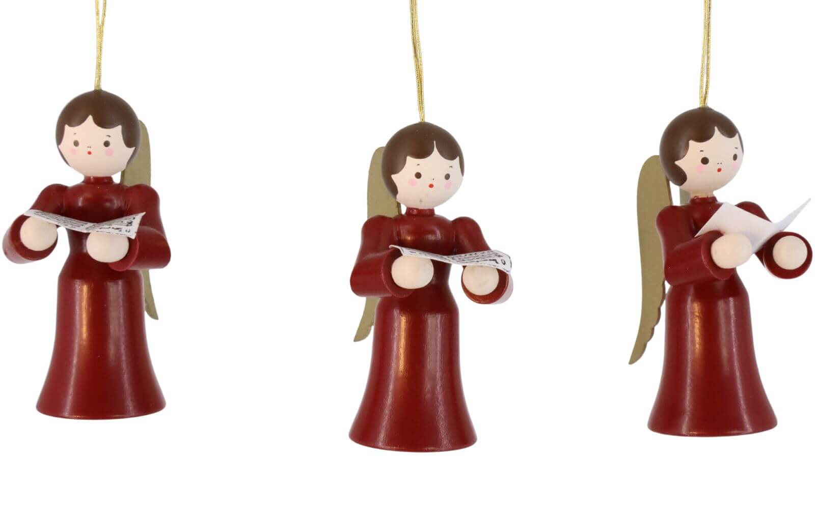 Christmas tree decoration angel with book, 3 pieces, colored by Romy Thiel