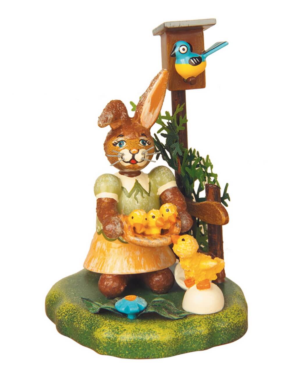 Easter Bunny Kükenliesel, 9 cm / 3.54 inch by Hubrig Volkskunst