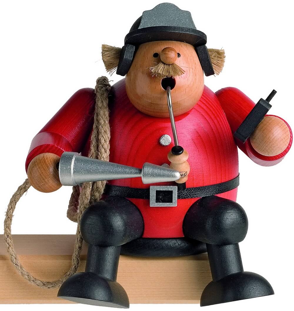 Smoking man edge stool fireman, 15 cm from KWO