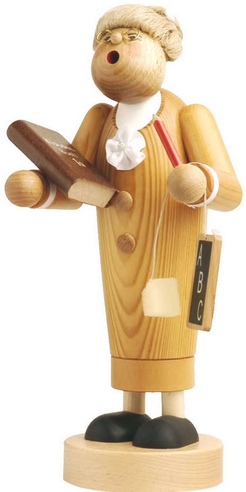 Smoker Figure Teacher, 26 cm, natural by KWO