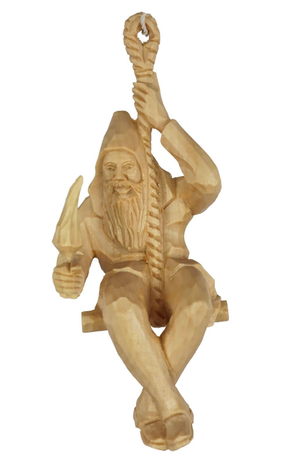 Rope ride carved, 36 cm, natural by Schnitzkunst aus dem Erzgebirge_1