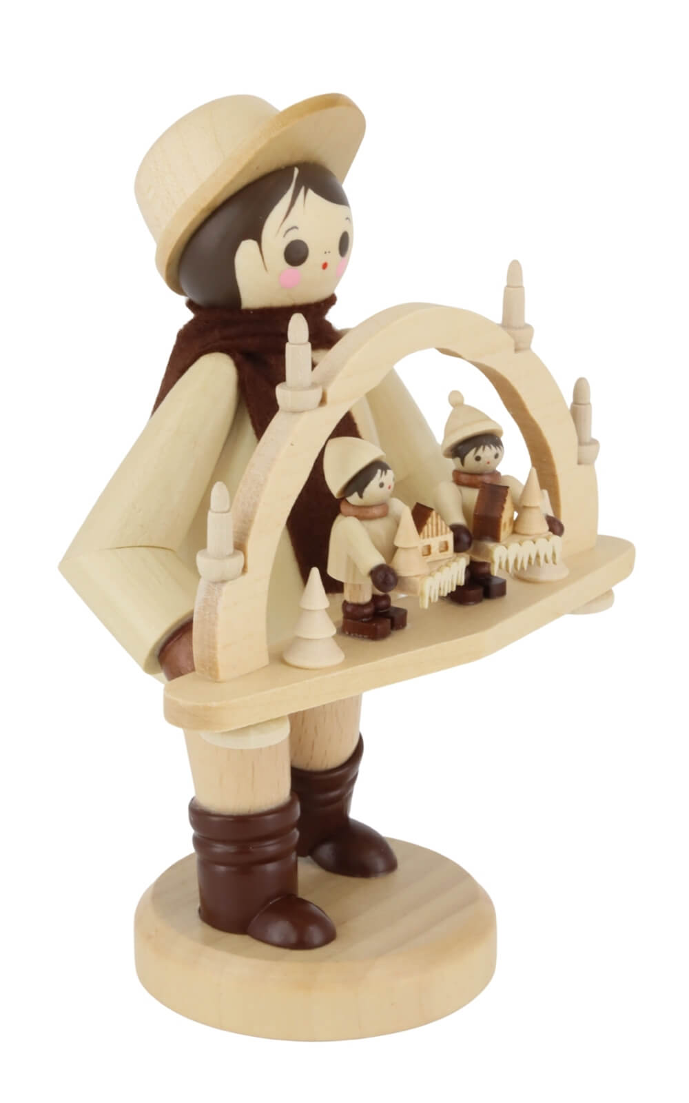 candle arch merchant boy, 13 cm/5.12 in, natural by Romy Thiel_2
