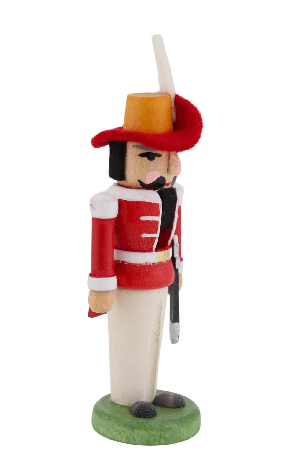 Miniature Nutcracker Musketeer, red, 8 cm / 3,1 inches from SEIFFEN.COM3