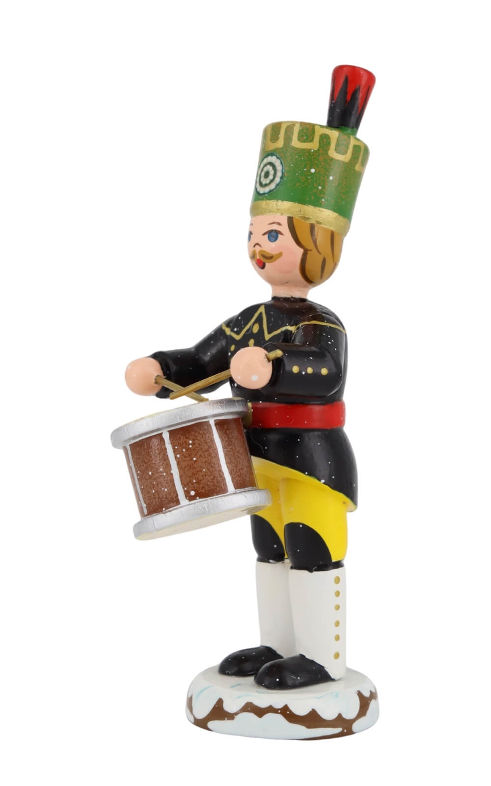 Miniature Winter Child Miner with Drum, 9 cm (3.54 inch) by Hubrig Volkskunst_2