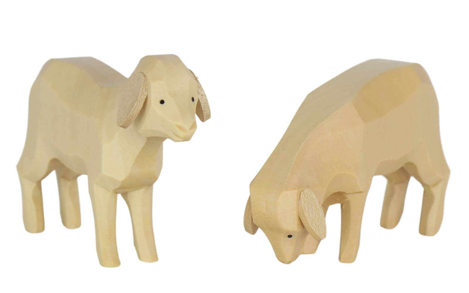 2 sheep, hand-carved by Müller Kleinkunst_1
