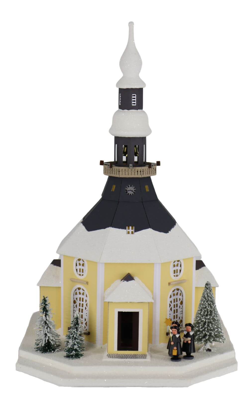 House of lights Seiffen church with Christmas tree, 42 cm by Birgit Uhlig_2