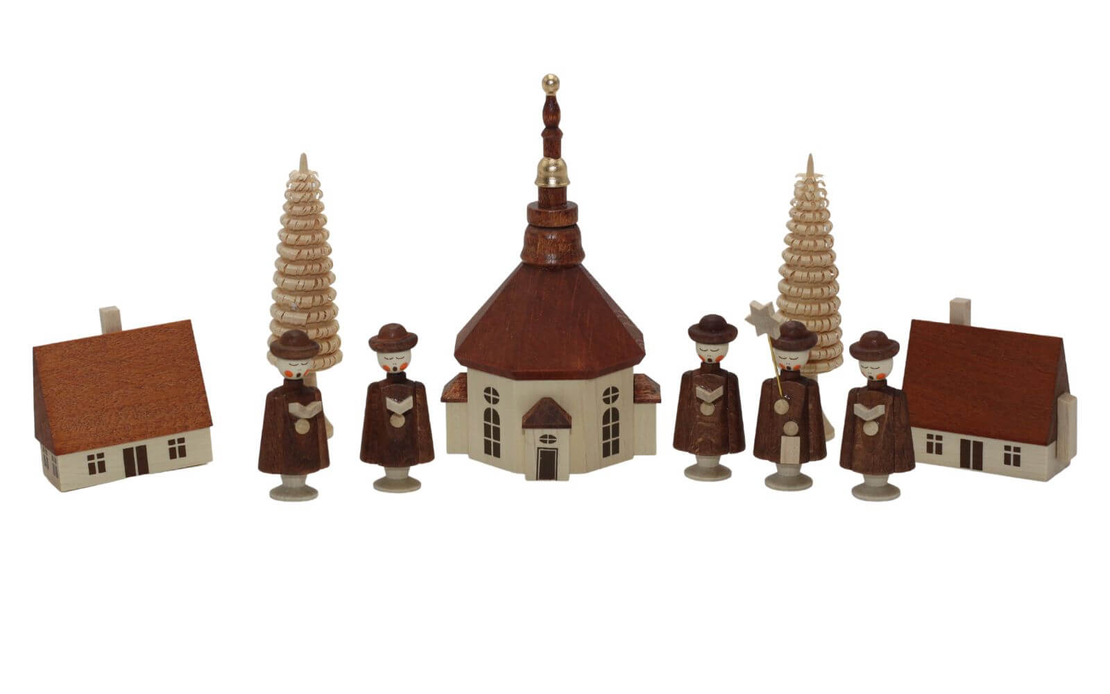 Currende with Seiffen village, 10-parts, 12 cm by Thomas Preißler
