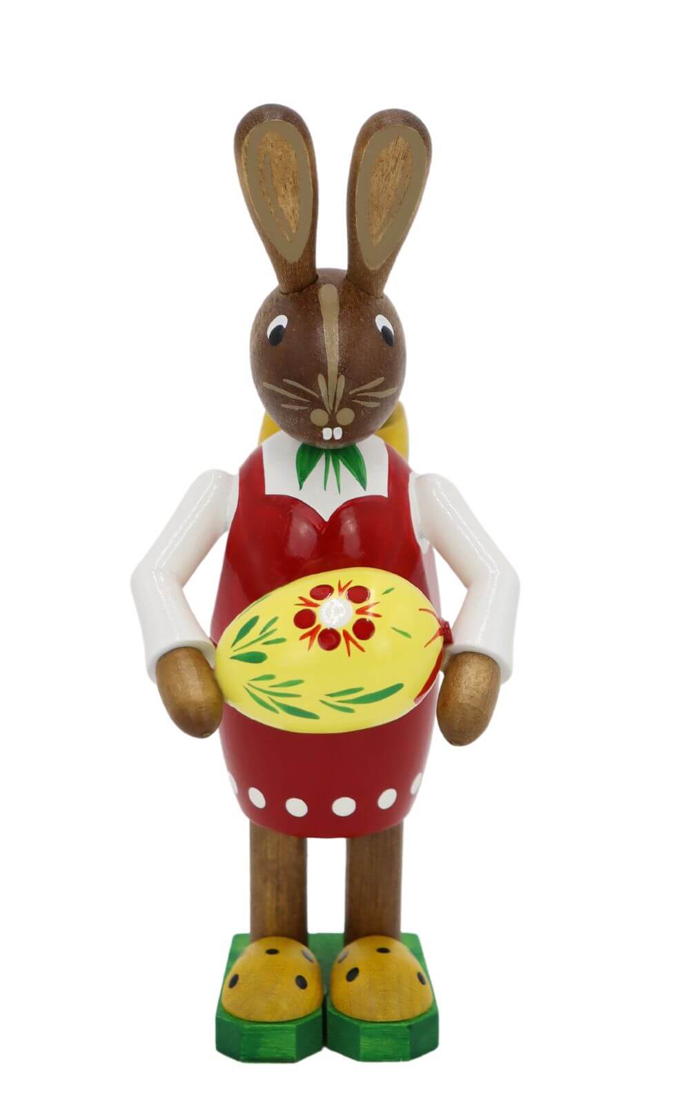 Easter bunny woman with basket and large Easter egg, 15 cm by Figurenland Uhlig GmbH_2