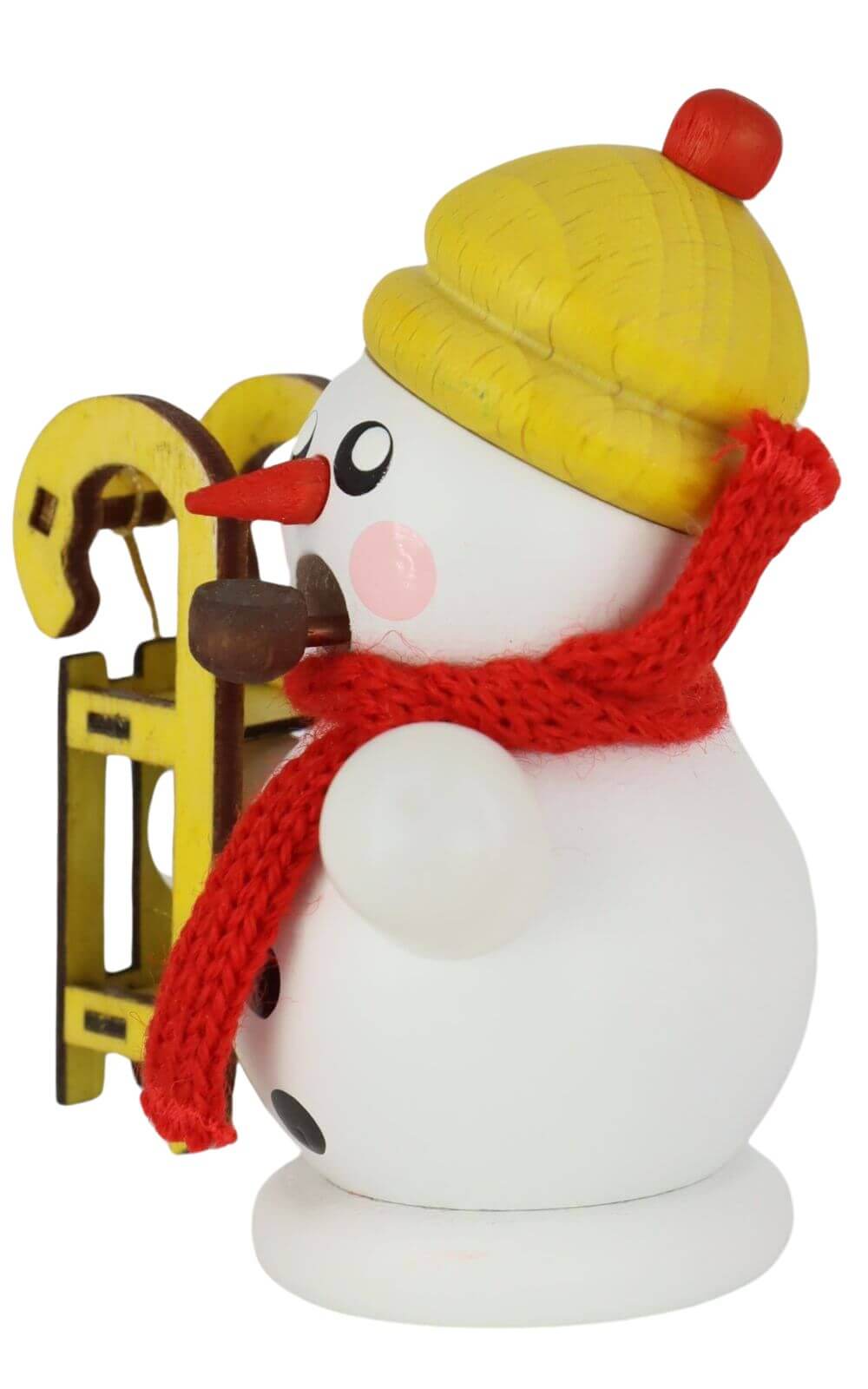 Smoking man snowman with sledge, colored by Gerd Hofmann_3