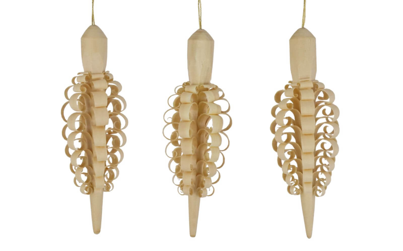 Christmas tree decorations cones to hang, 3 pieces by Martina Rudolph