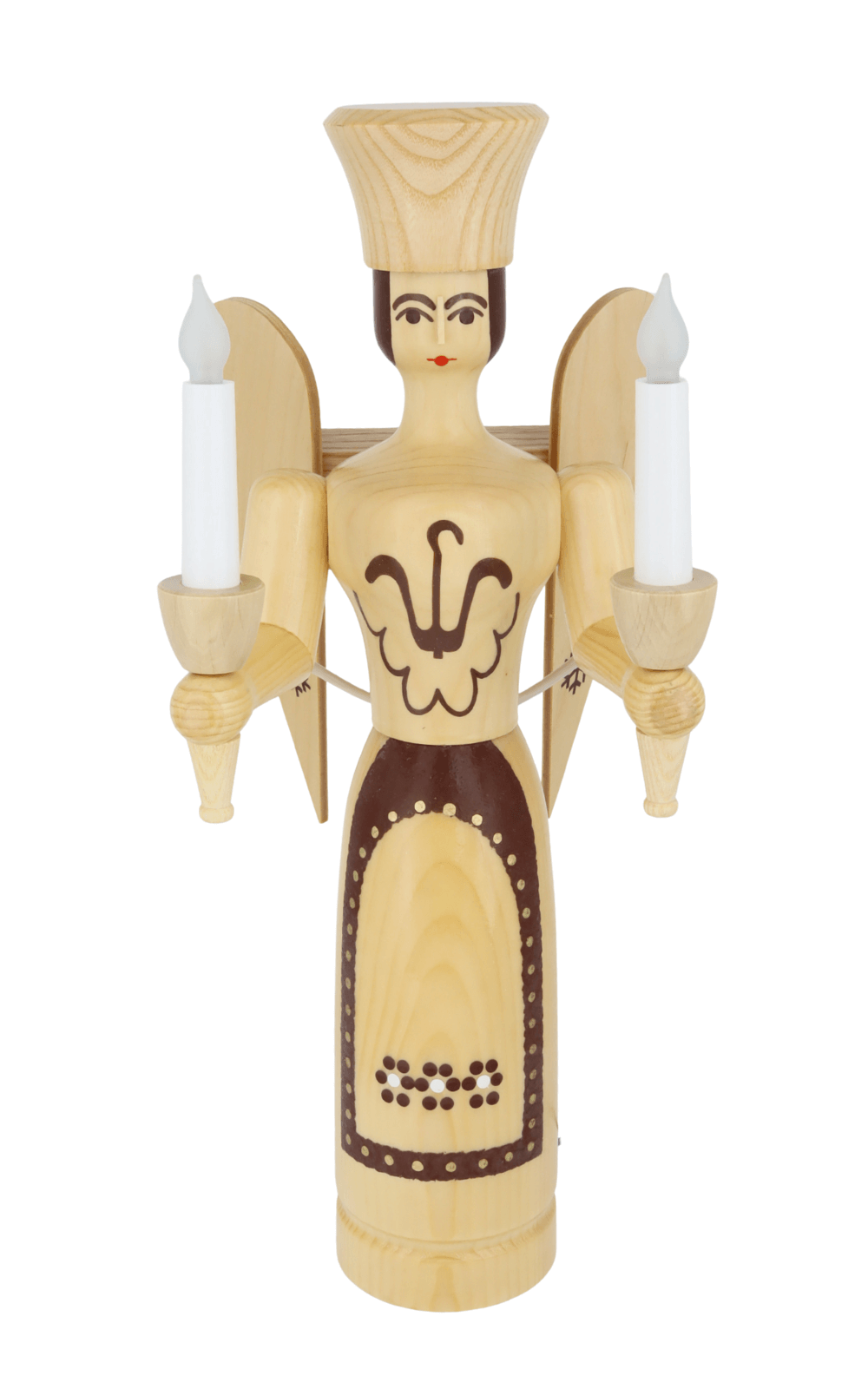 Christmas angel, 50 cm, natural, electrically illuminated by SEIFFEN.COM