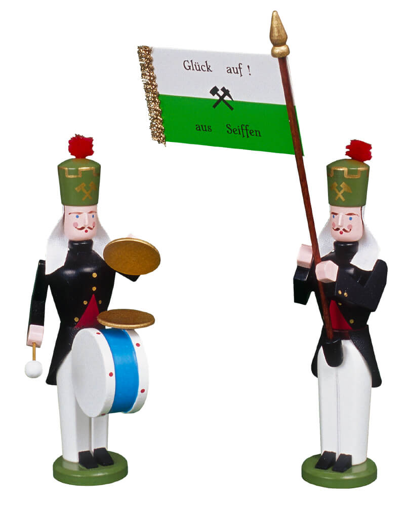 Miners flag bearer and timpanist by Volkskunstwerkstatt Eckert