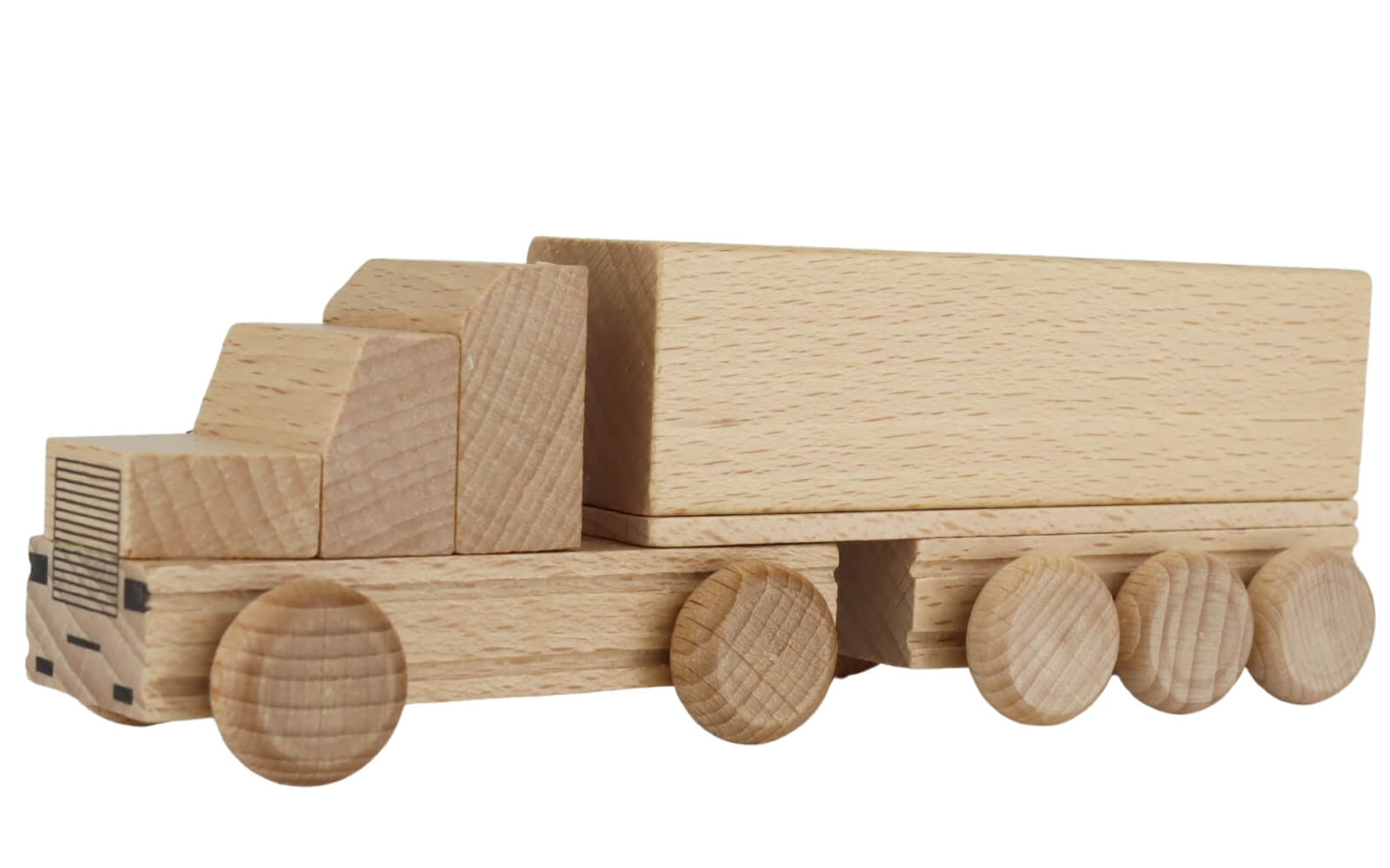 Wooden car US truck flatbed, natural by Ebert GmbH_1