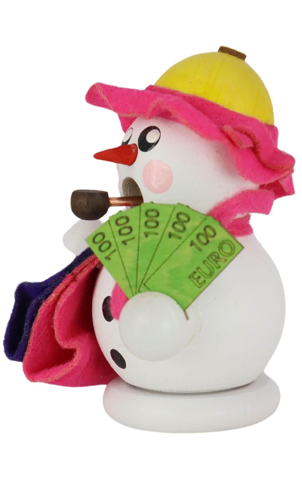 Smoking man snowman shopping queen, colored by Gerd Hofmann_3