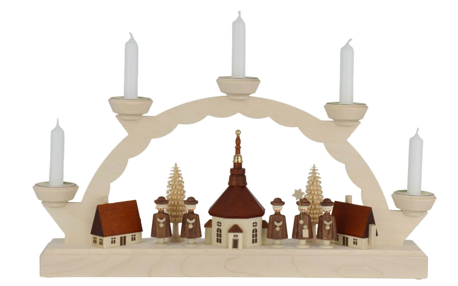 Candle arch Seiffen village with currende for wax candles by SEIFFEN.COM_3