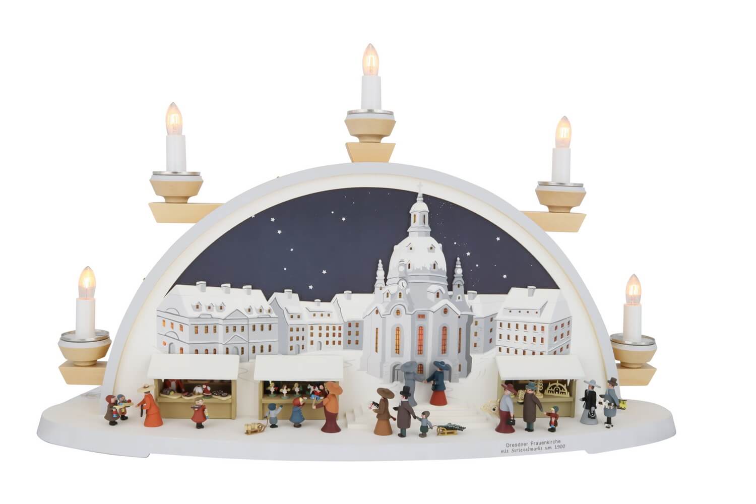 Candle arch Frauenkirche Dresden with Striezelmarkt by Klaus Kolbe_5