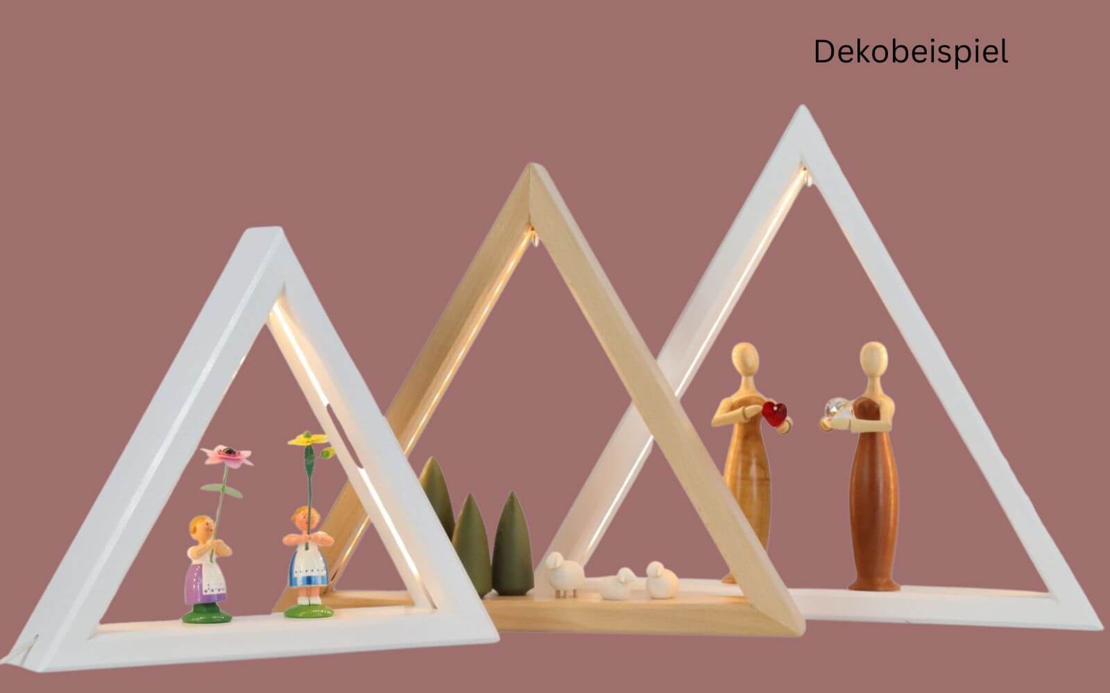 LED lighted triangle, unstaffed, natural, 36 cm by CHG Leuchten_2