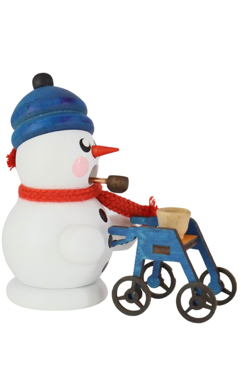 Smoking man snowman Rollator Rolli, colored by Gerd Hofmann_2