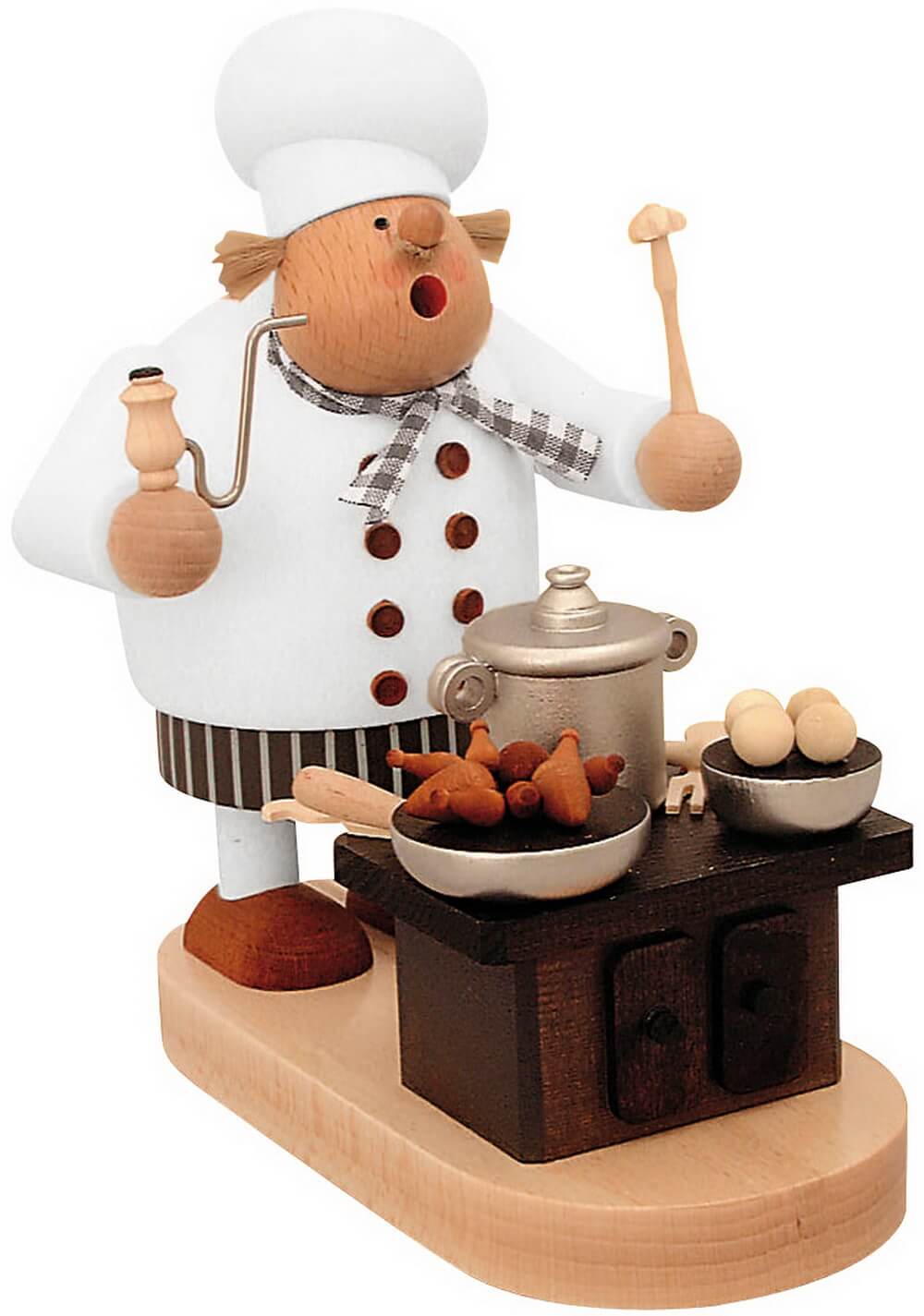 Smoking man cook, 20 cm, colored by KWO
