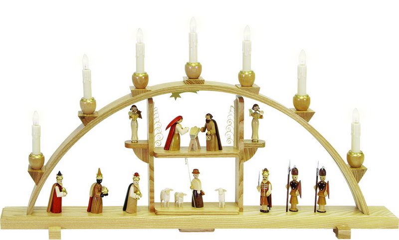 Candle arch Nativity of Christ, 75 cm by Richard Glässer_1