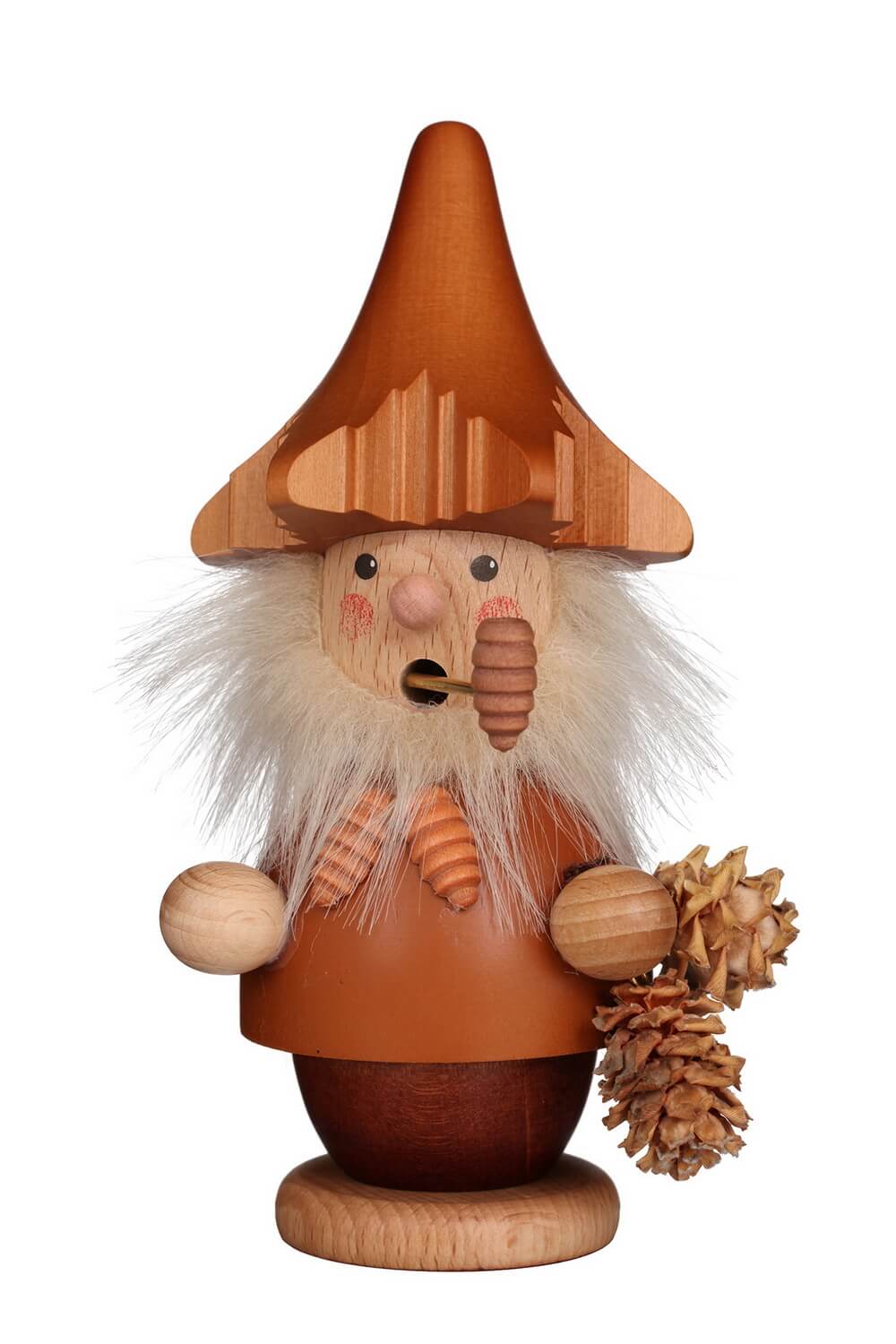 Smoking man tree gnome natural, 14 cm by Christian Ulbricht