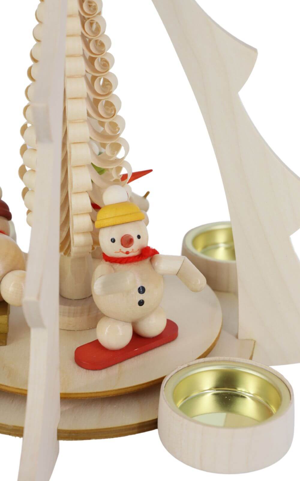 Christmas pyramid for tea lights with snowmen, 33 cm by Ralf Zenker_3