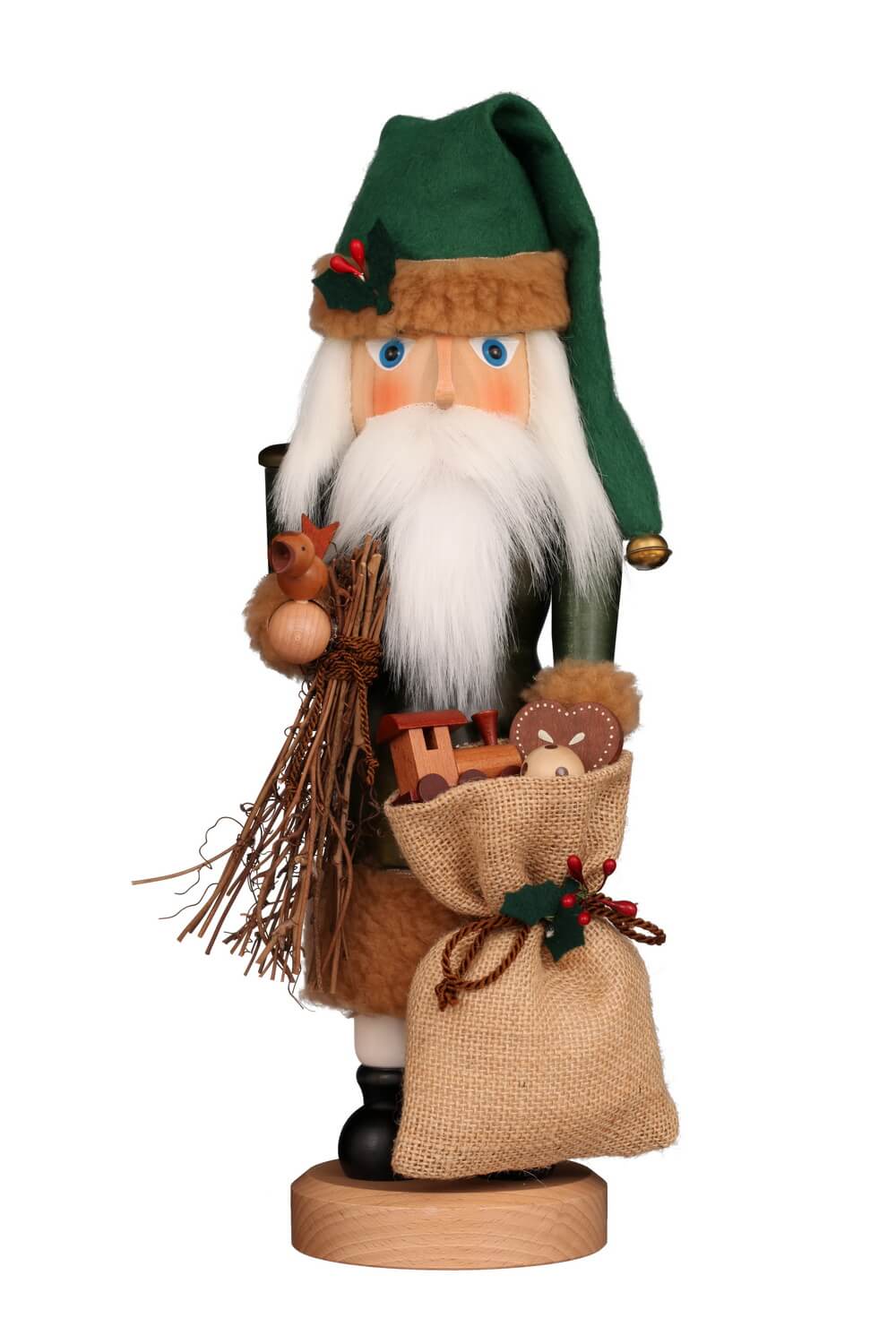 Nutcracker Santa Claus, green, 40 cm (15.7 inches) by Christian Ulbricht, Made in Germany – Premium holiday décor with authentic German heritage