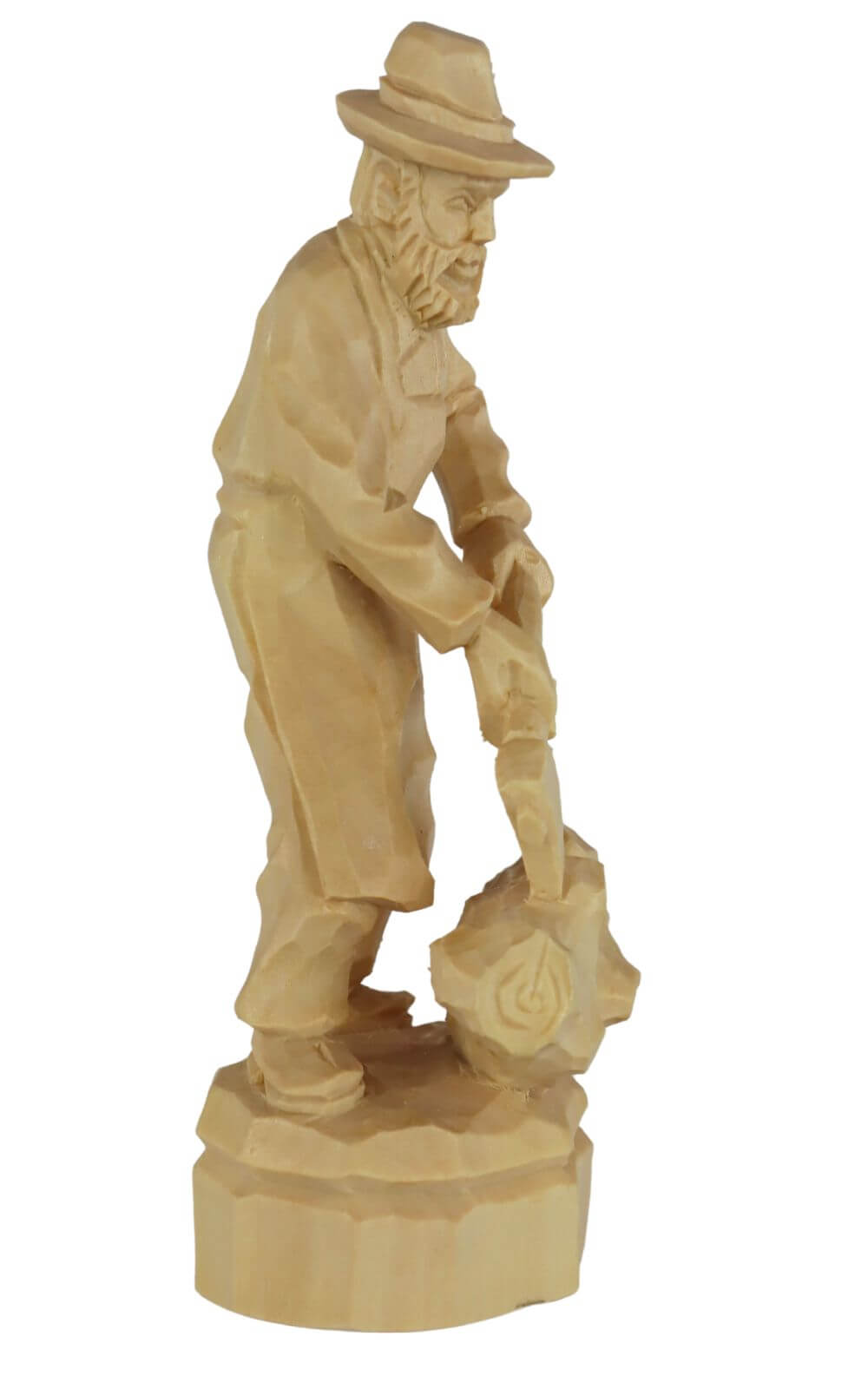 Lumberjack, 12 cm, natural, carved by Schnitzkunst aus dem Erzgebirge_2