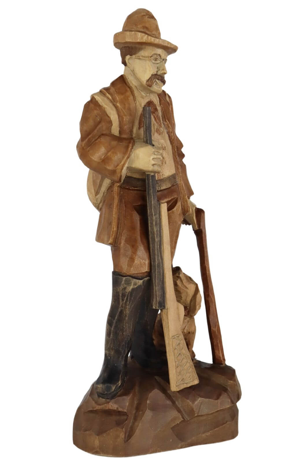 Stülpner Karl with dog, 12 cm, stained by Schnitzkunst aus dem Erzgebirge_2