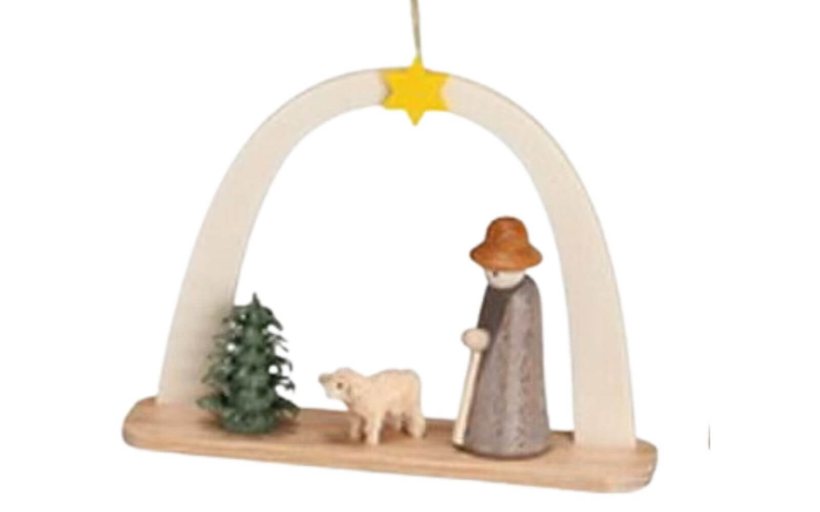 Christmas tree decoration shepherd with sheep by Theo Lorenz