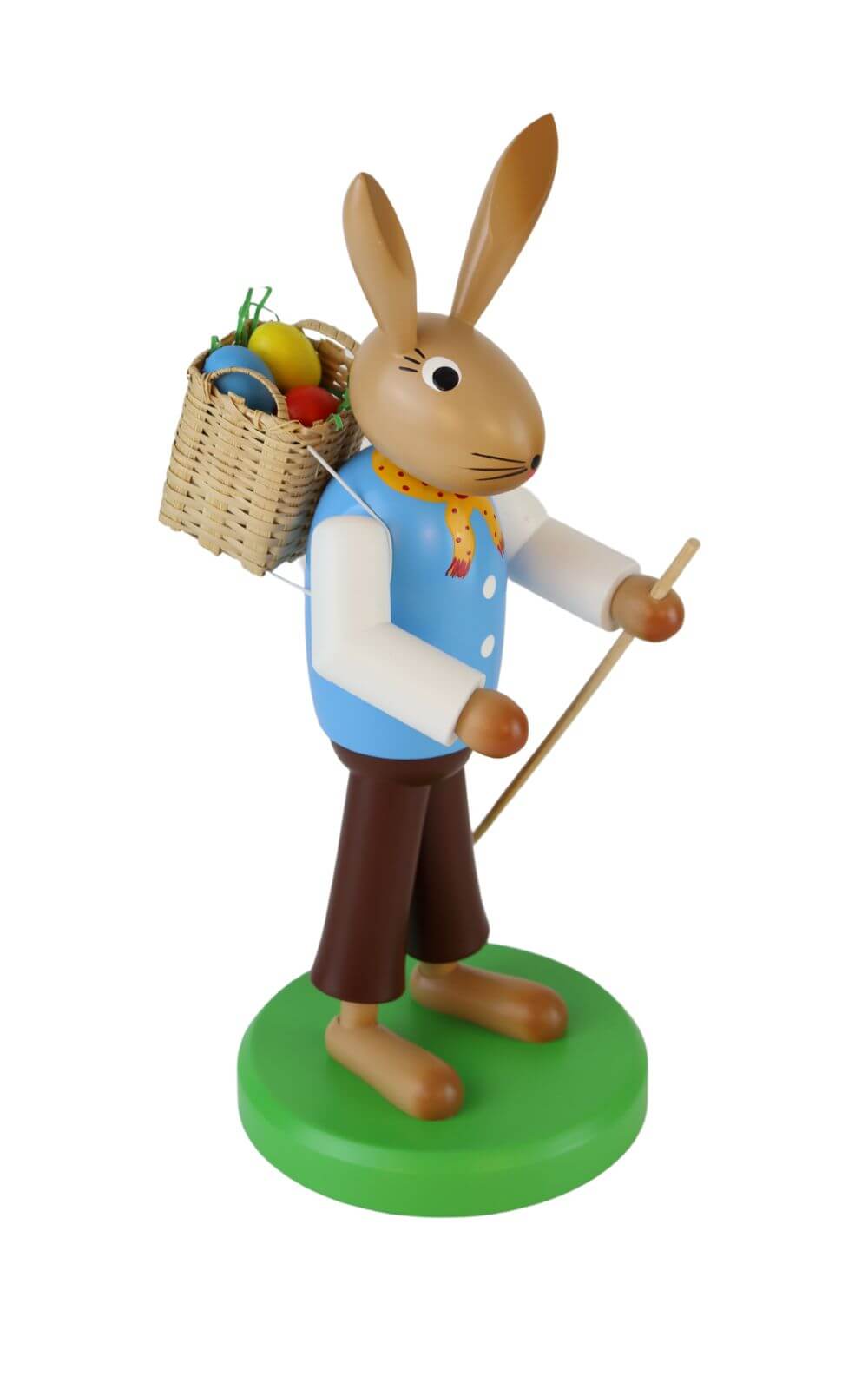 Bunny with walking basket and stick, 28 cm from SEIFFEN.COM_2