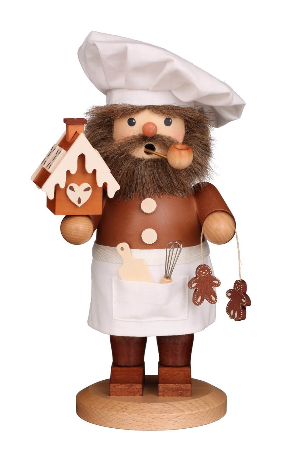 Smoking man sugar baker, nature, 25 cm by Christian Ulbricht