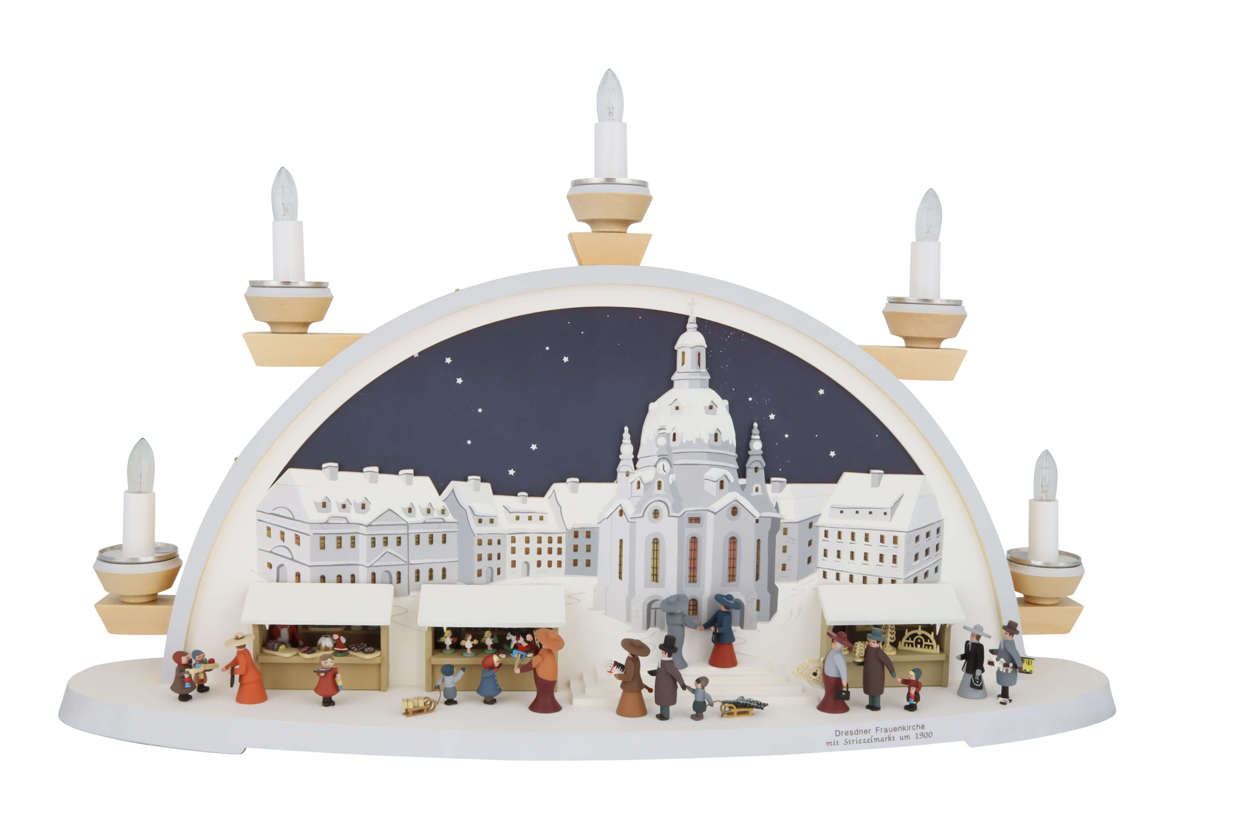 Candle arch Frauenkirche Dresden with Striezelmarkt by Klaus Kolbe_6