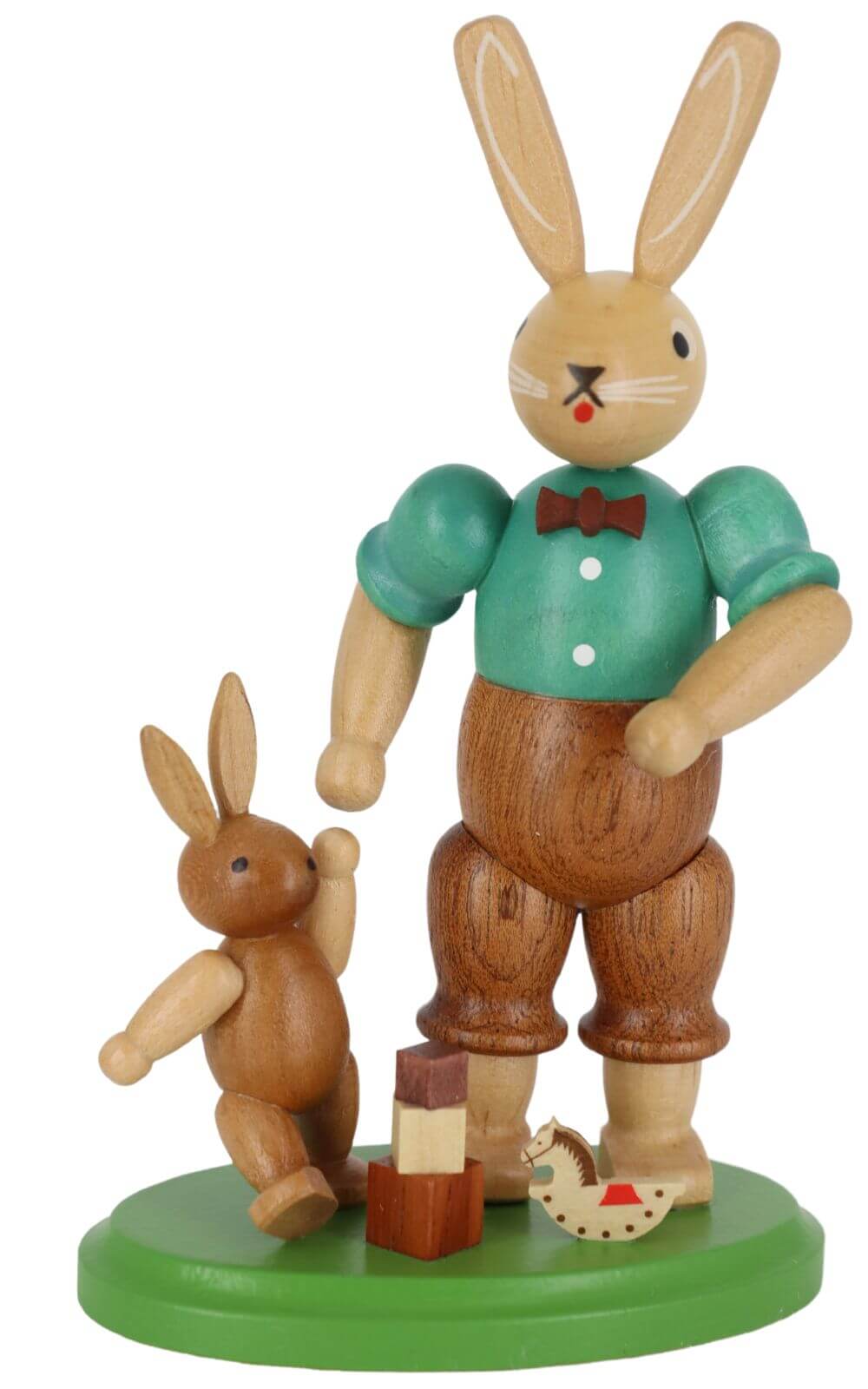 Rabbit father with playing child by Müller Kleinkunst_1