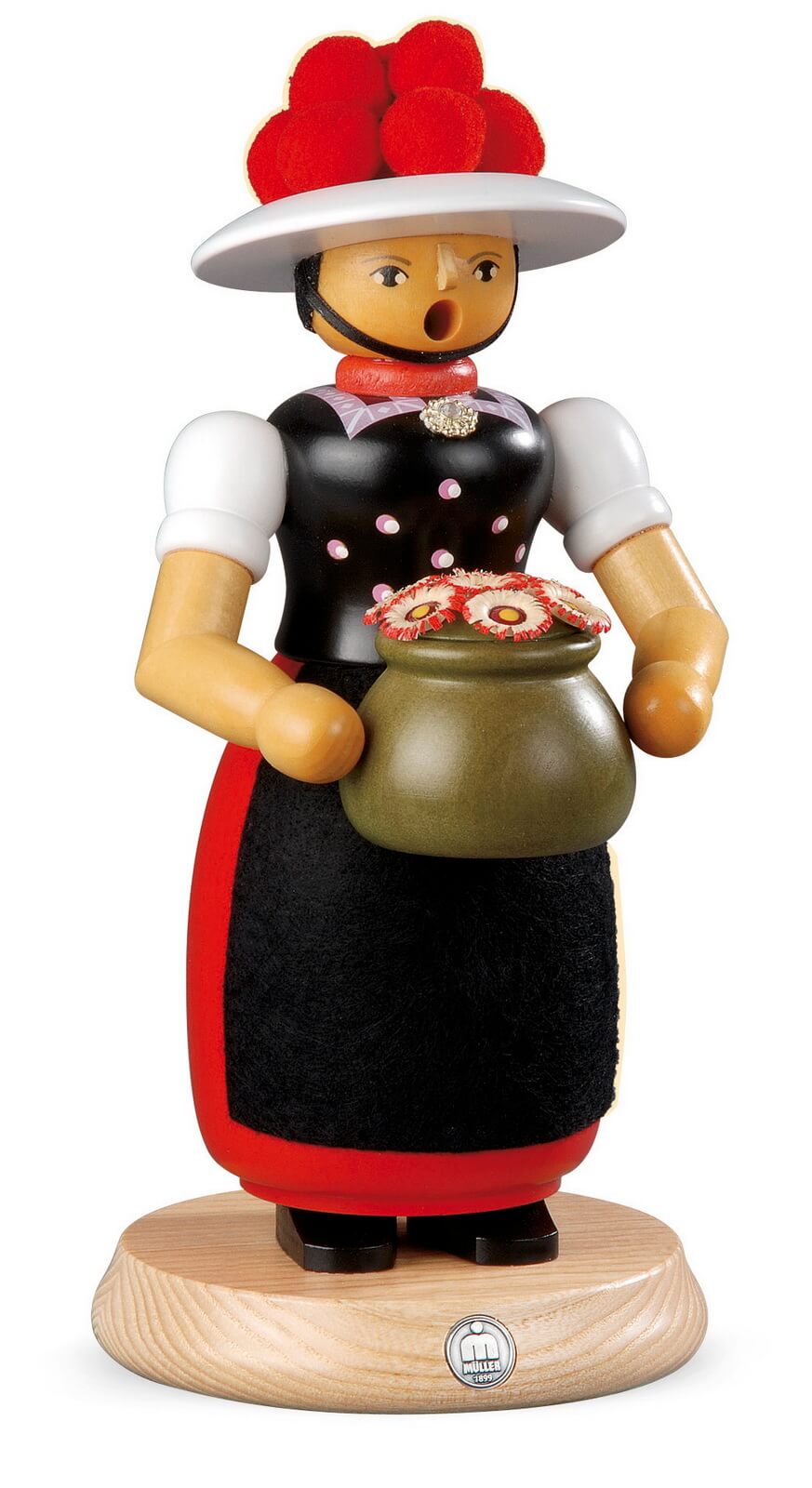 Smoking man Black Forest girl by Müller Kleinkunst