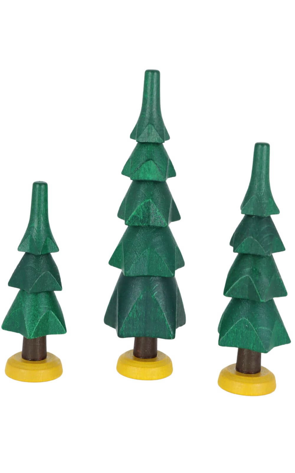 Miniature trees, 3 pieces, colored by toy maker Günther
