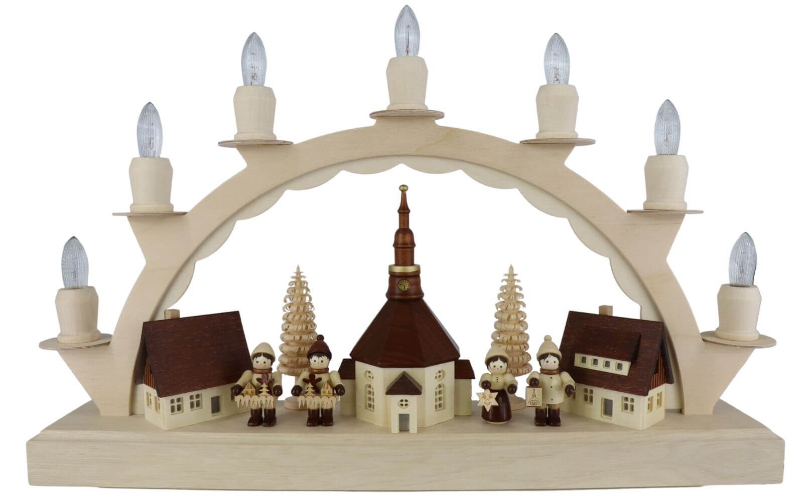 Candle arch Seiffen village with Romy Thiel children from Nestler-Seiffen_1