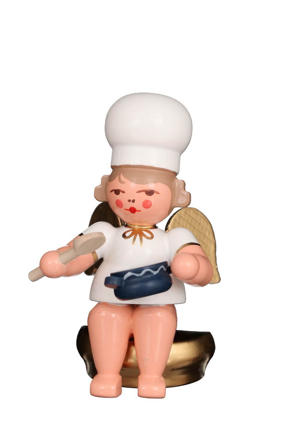 Christmas angel - baker's angel with mixing spoon, 7 cm, colored by Christian Ulbricht