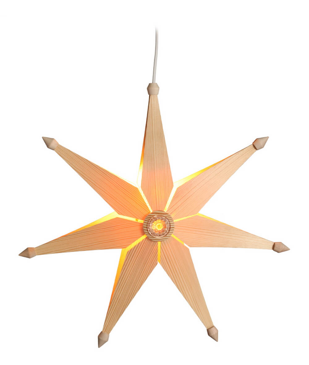 Christmas star electrically illuminated by Eckert Volkskunstwerkstatt