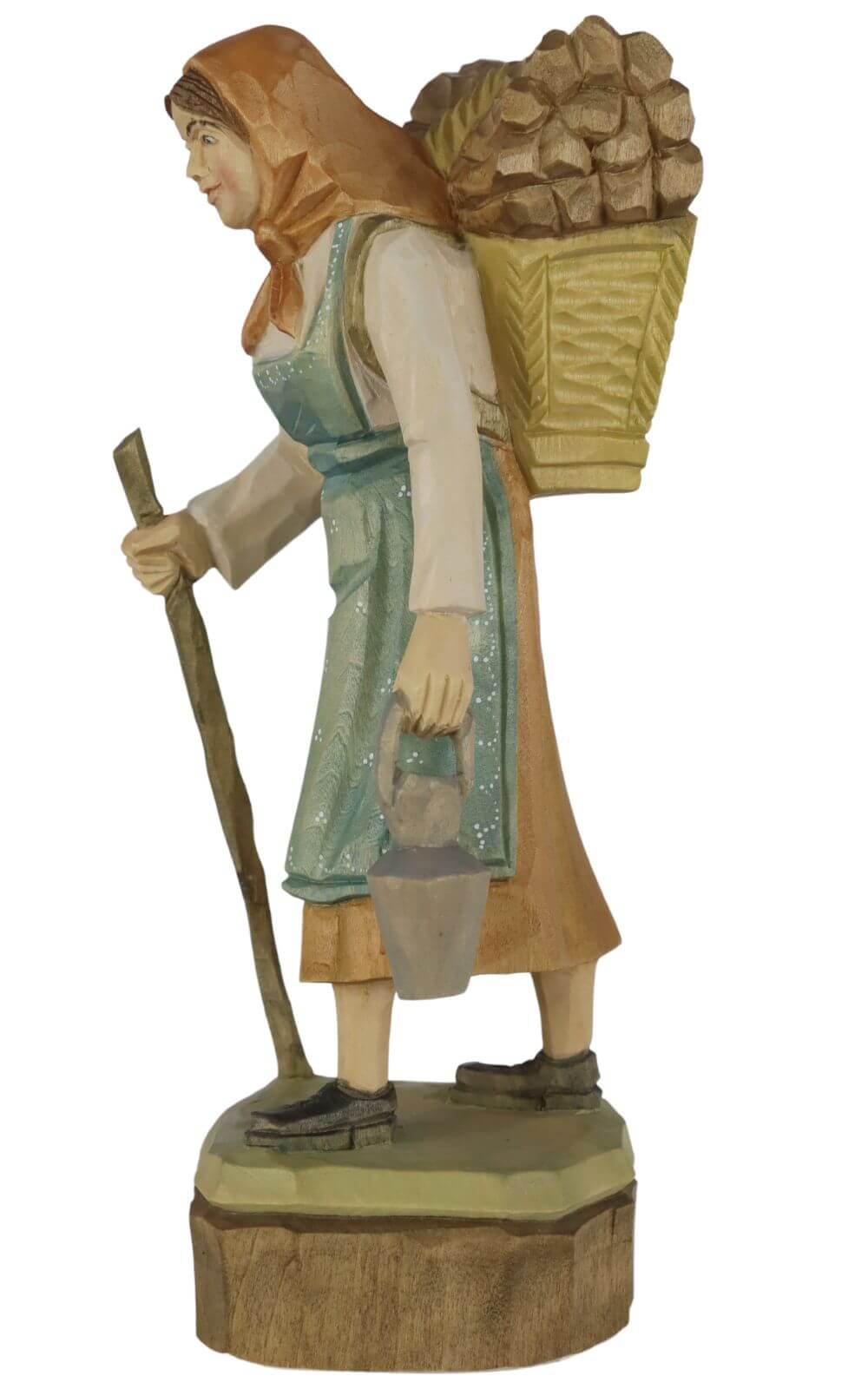Waldfrau, geschnitzt, farbig, 20 cm von Schnitzkunst aus dem Erzgebirge_2